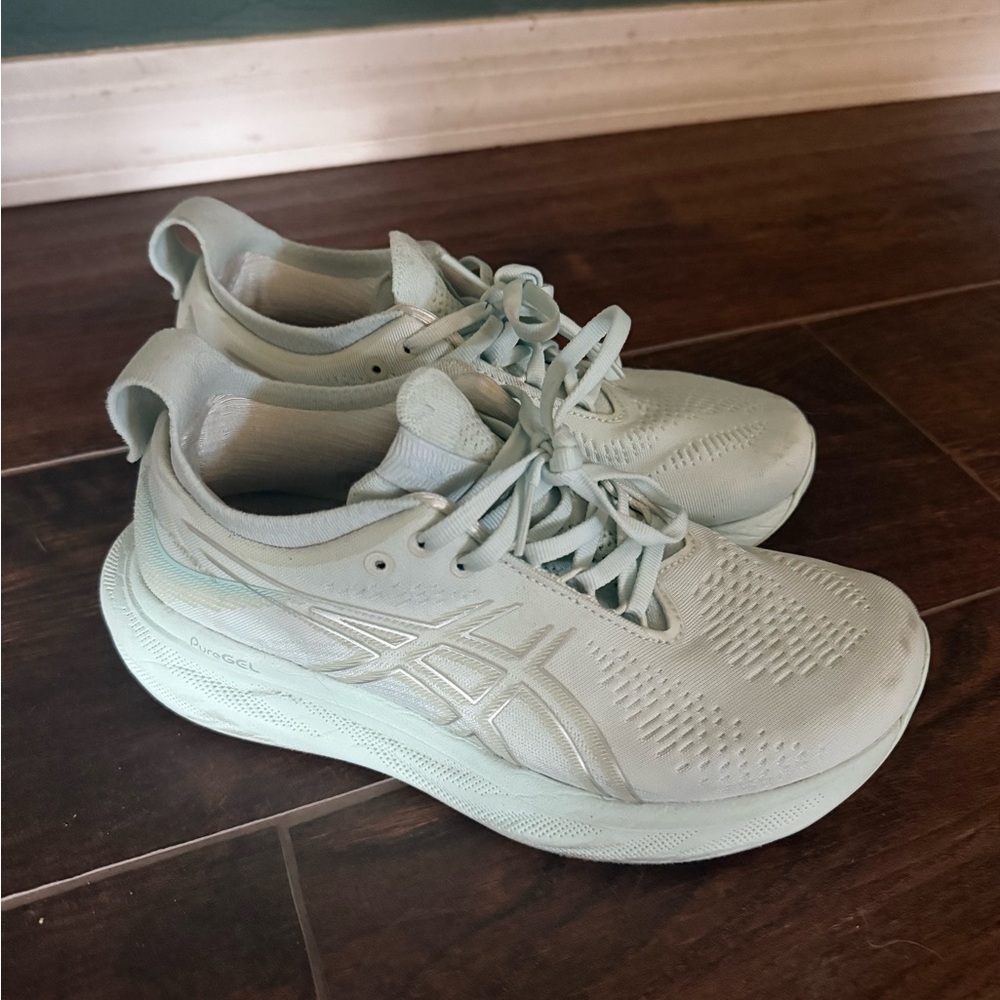 Asics Green Athletic Shoes with Cushioned Sole
